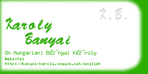 karoly banyai business card